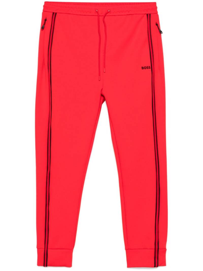 BOSS rubberised-logo track pants - Red von BOSS