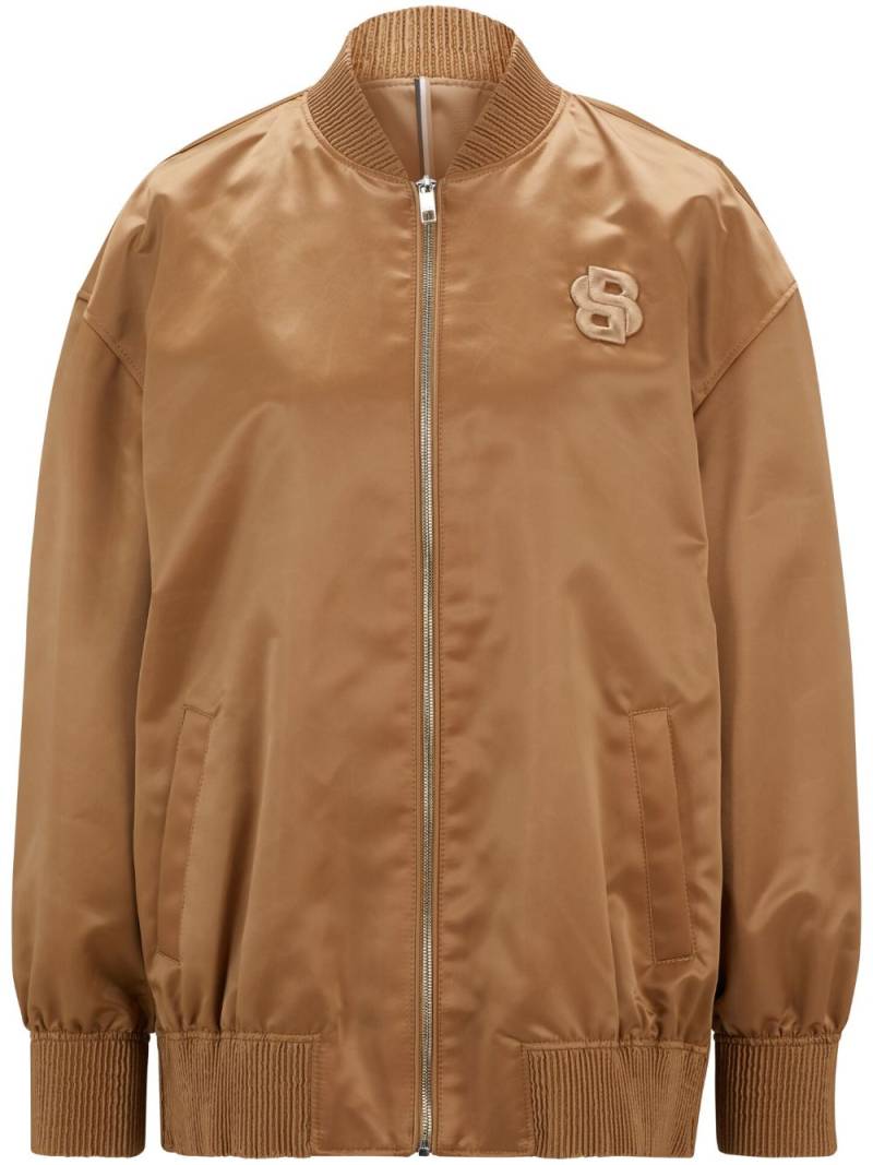 BOSS satin bomber jacket - Brown von BOSS