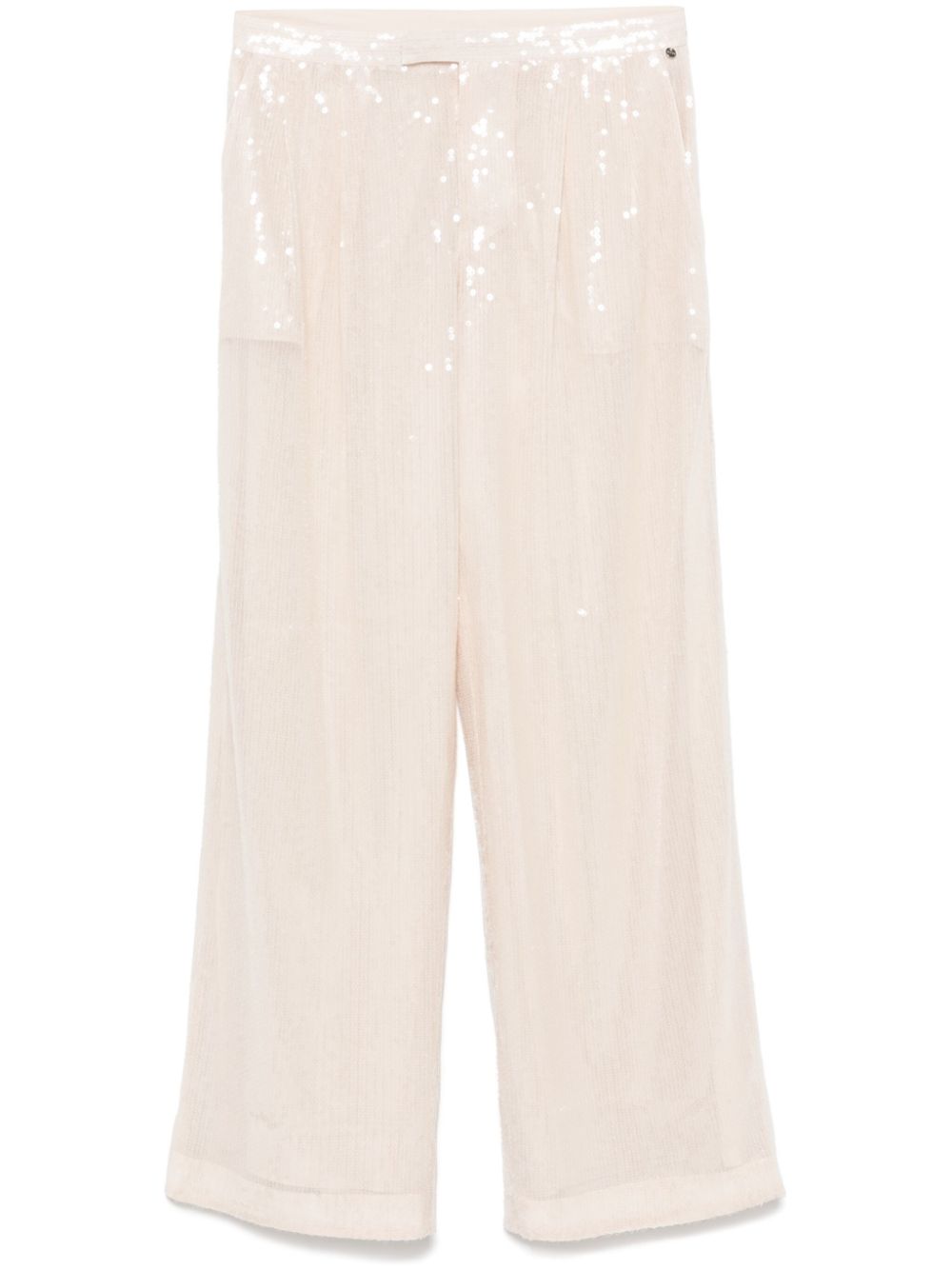 BOSS sequinned straight-leg trousers - Neutrals von BOSS