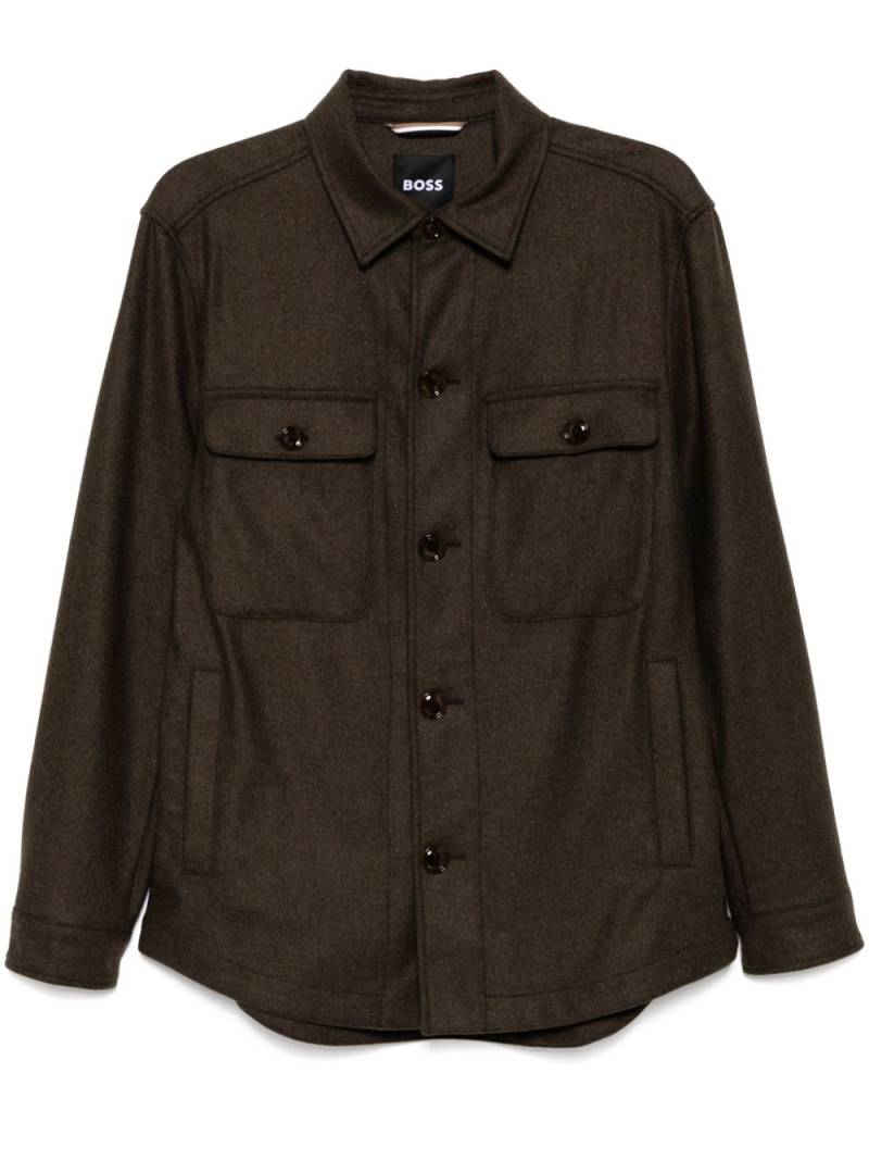 BOSS shirt jacket - Brown von BOSS