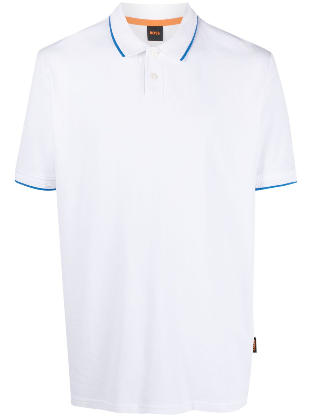 BOSS short-sleeve cotton polo shirt - White von BOSS