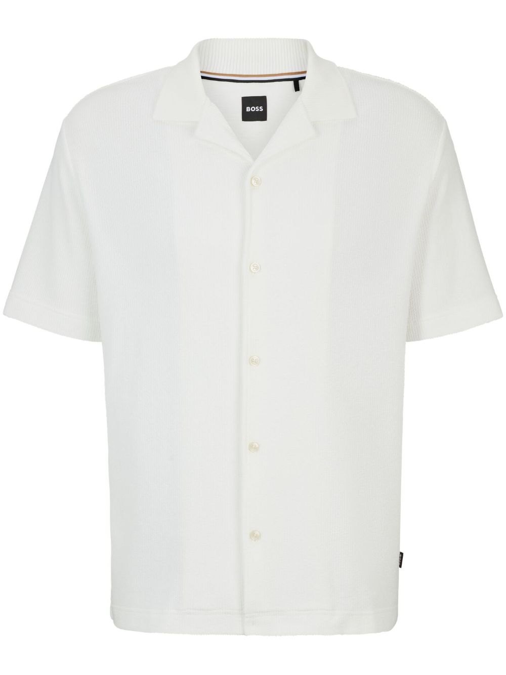 BOSS short-sleeve cotton shirt - White von BOSS