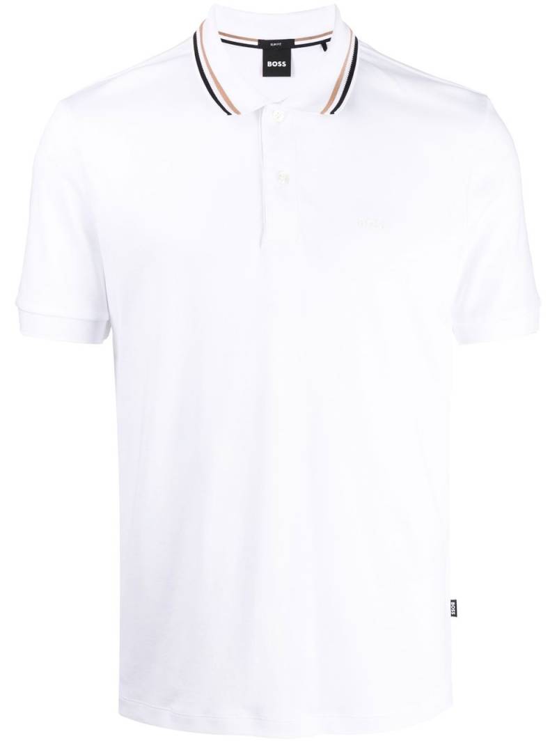 BOSS short-sleeve polo shirt - White von BOSS