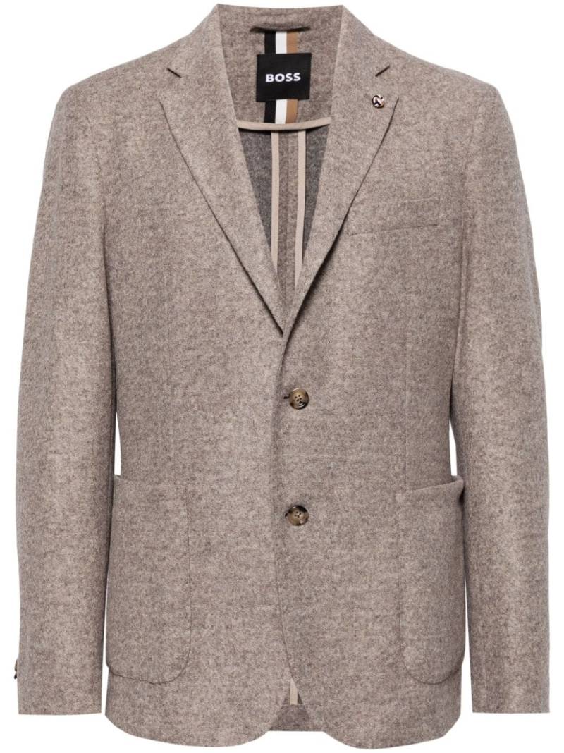 BOSS single-breasted blazer - Brown von BOSS