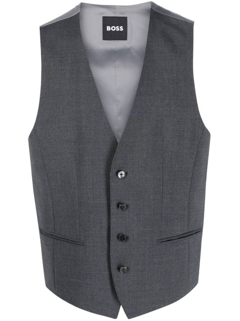 BOSS single-breasted buttoned waistcoat - Grey von BOSS