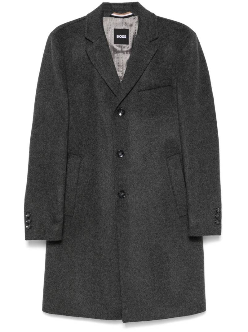 BOSS single-breasted coat - Grey von BOSS