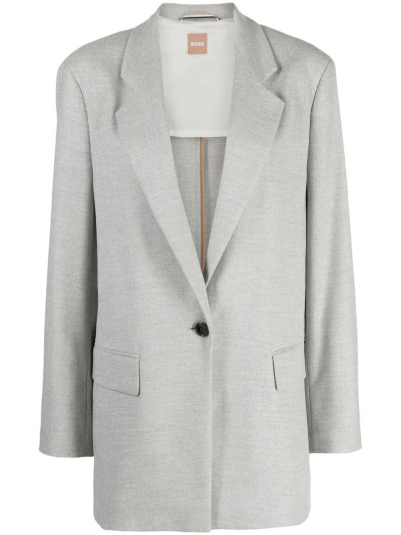 BOSS single-breasted jersey blazer - Grey von BOSS