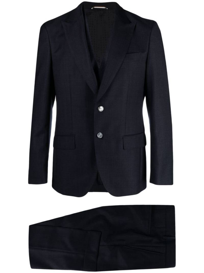 BOSS single-breasted virgin wool suit - Blue von BOSS