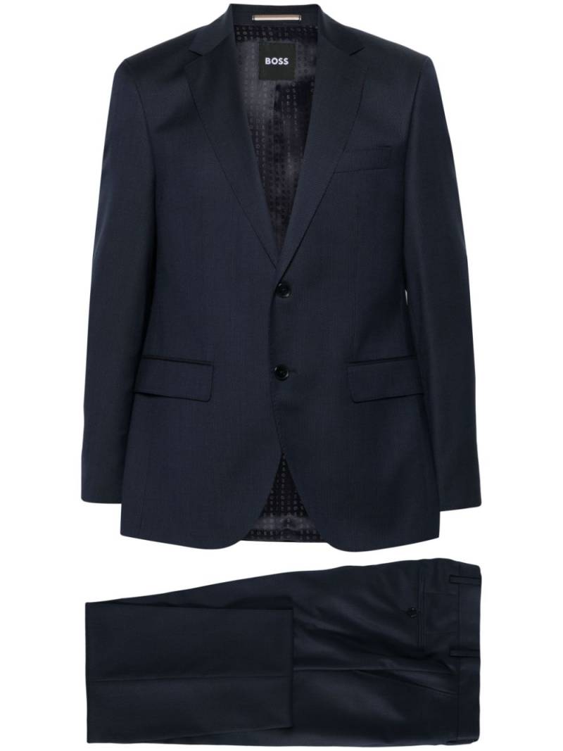 BOSS single-breasted wool suit - Blue von BOSS