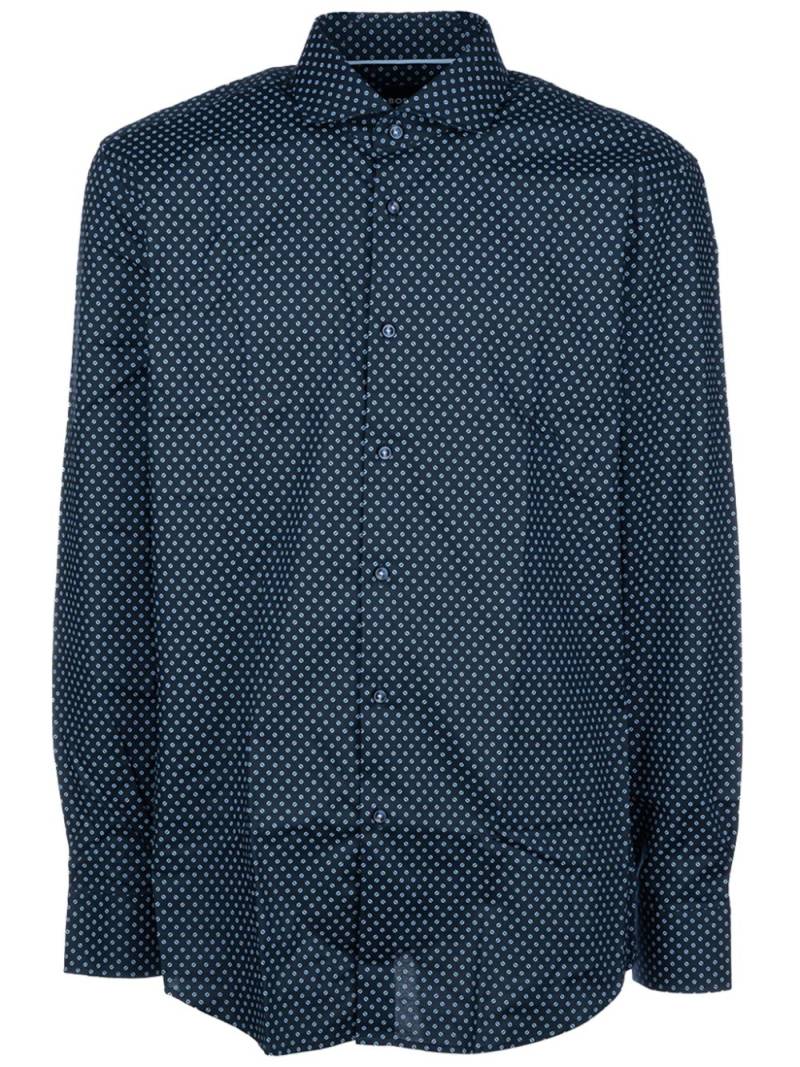 BOSS slim-cut printed shirt - Blue von BOSS