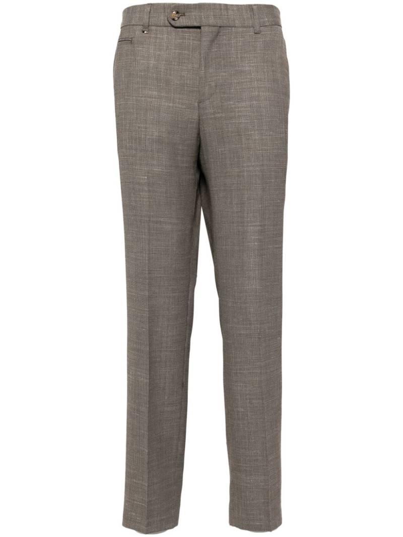 BOSS pressed-crease tapered trousers - Brown von BOSS