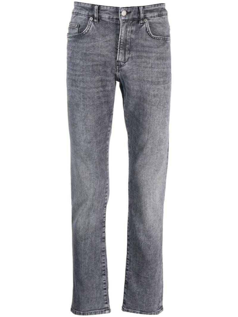 BOSS stonewashed-effect slim-cut jeans - Grey von BOSS