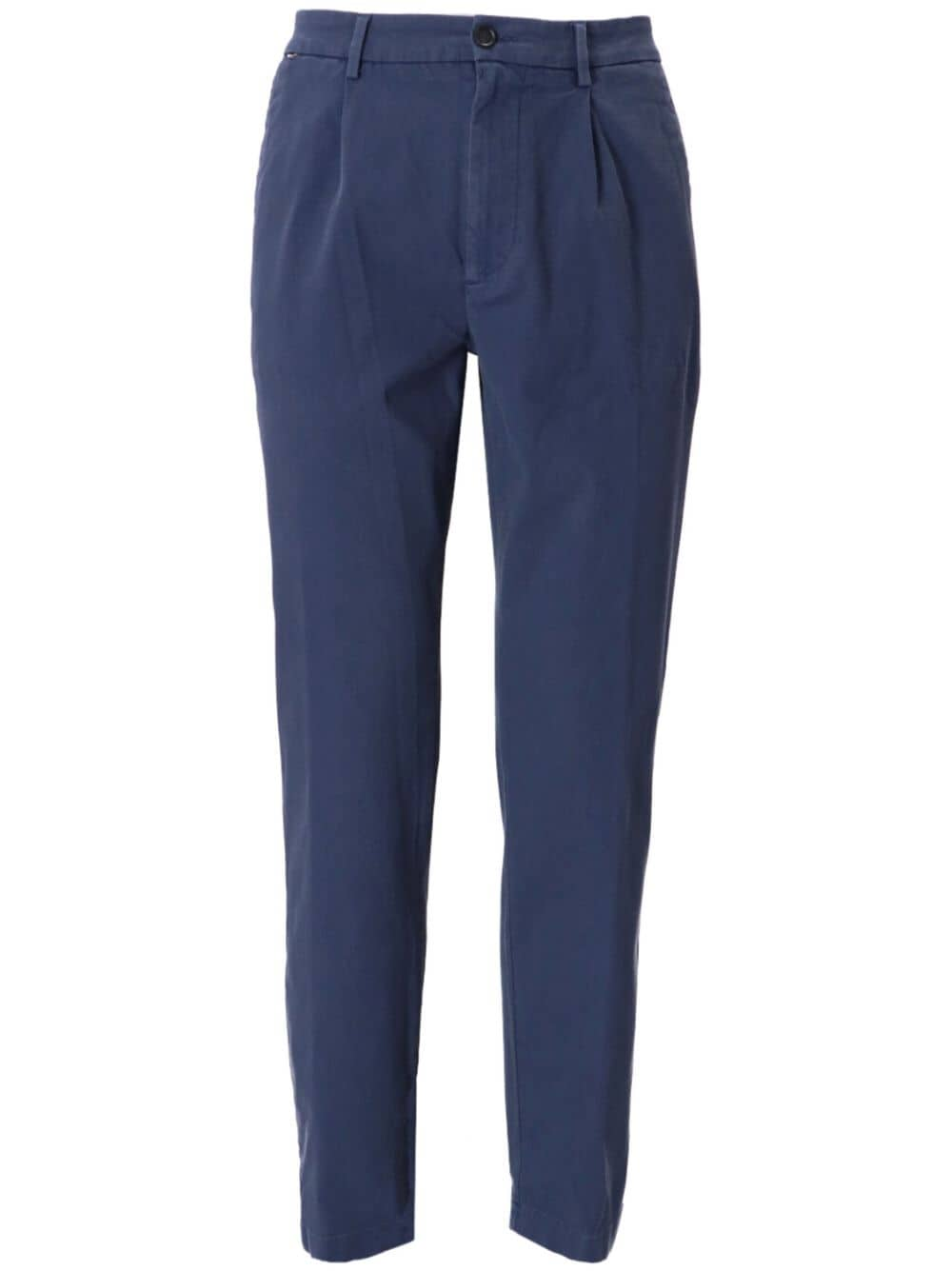 BOSS straight-leg chino trousers - Blue von BOSS