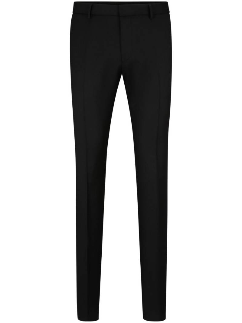 BOSS straight-leg wool trousers - Black von BOSS