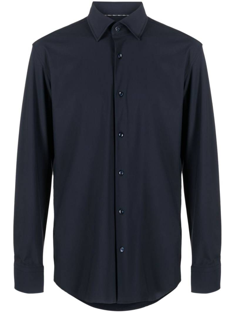 BOSS stretch-design long-sleeve shirt - Blue von BOSS