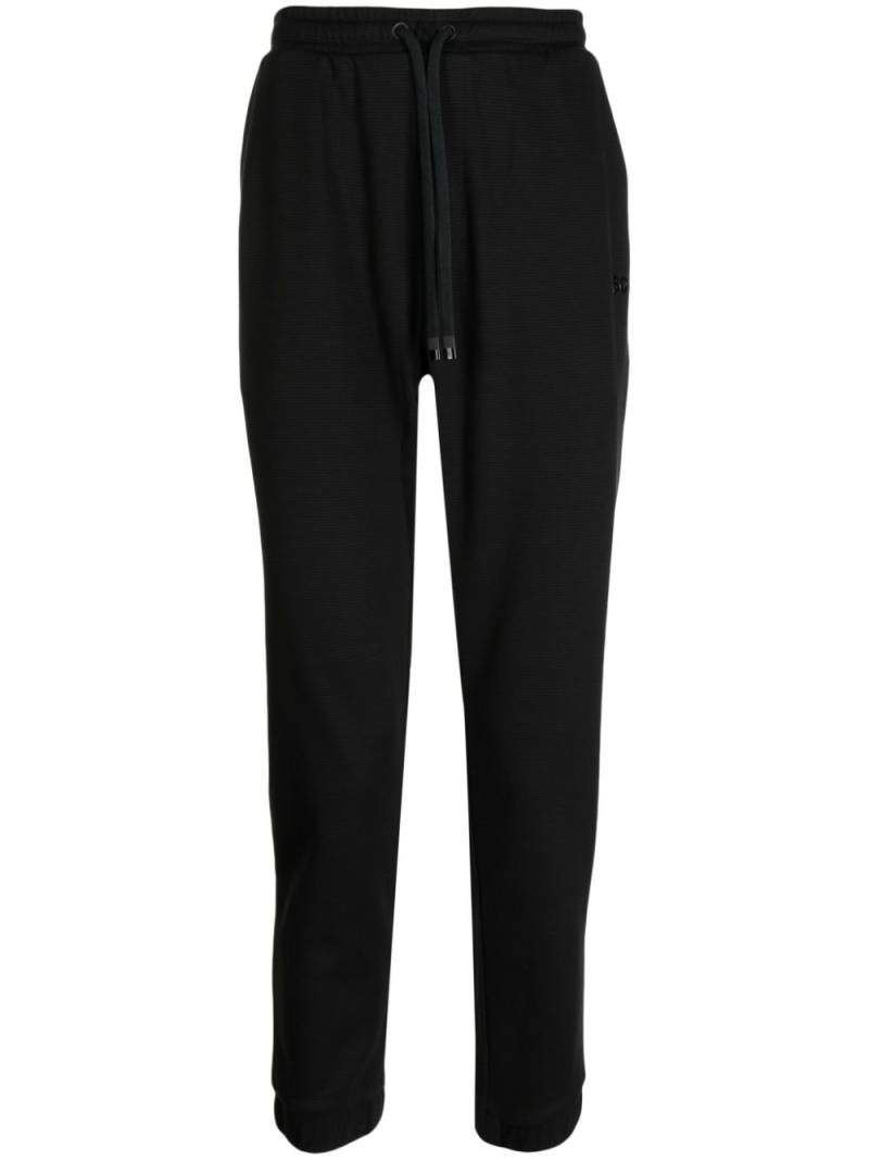 BOSS stripe-detail cotton track pants - Black von BOSS