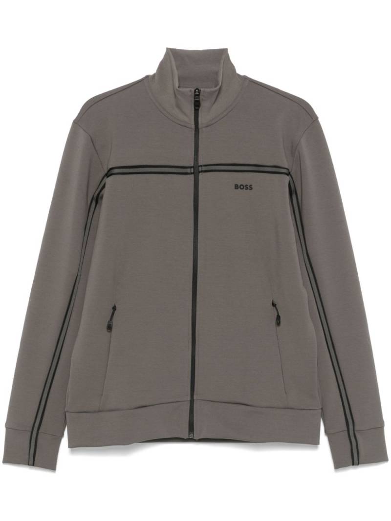 BOSS stripe-detailing sweatshirt - Grey von BOSS