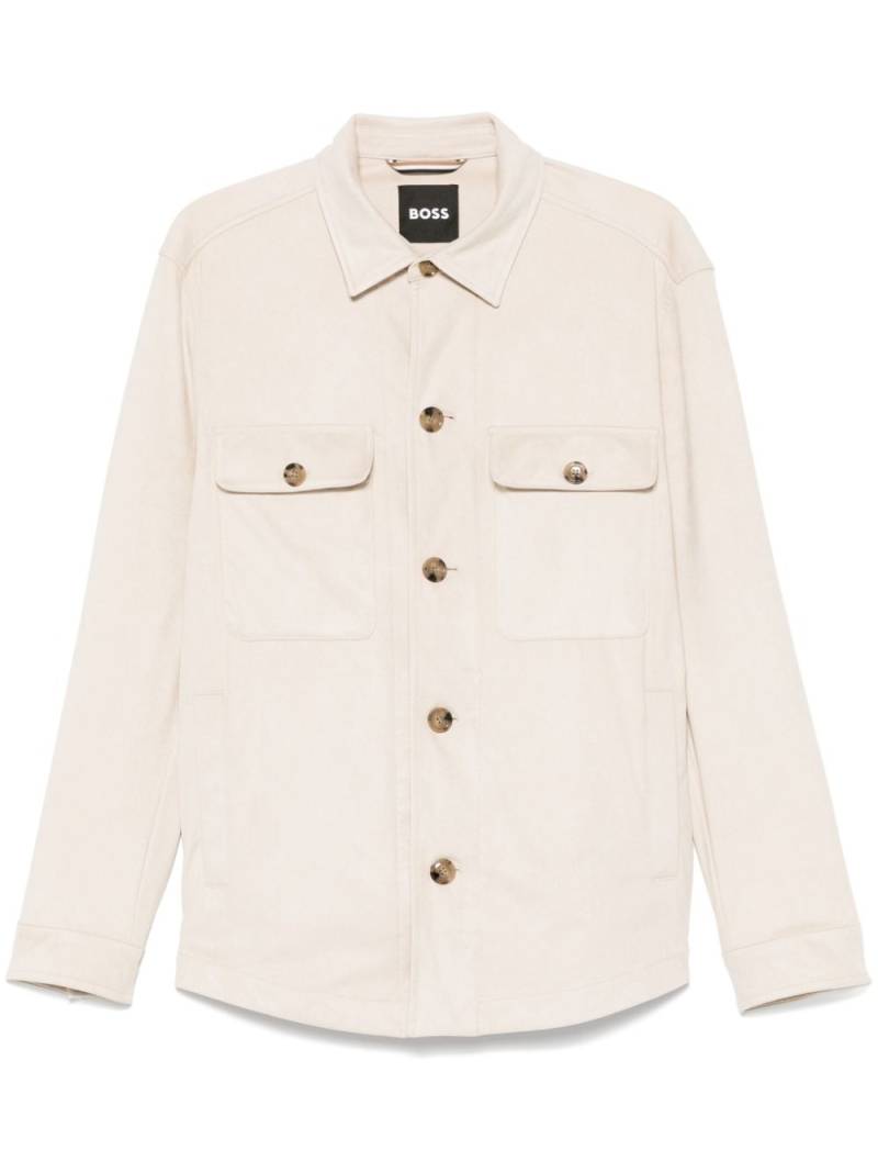 BOSS suede jacket - Neutrals von BOSS