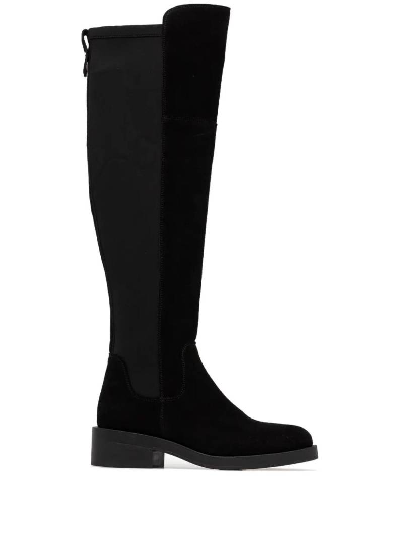 BOSS suede knee-length boots - Black von BOSS