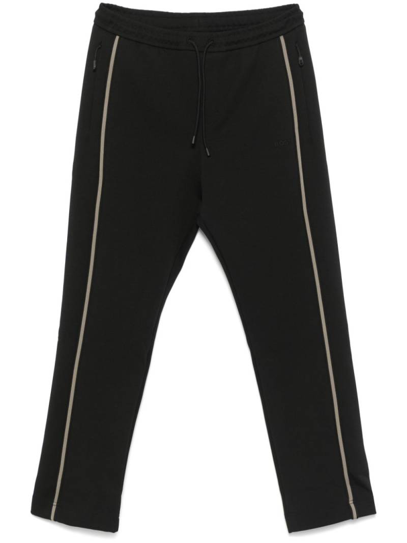 BOSS tape-inserts track pants - Black von BOSS