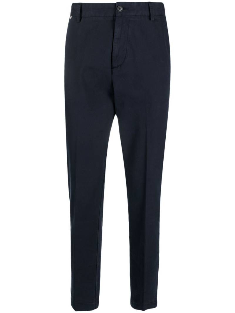 BOSS tapered cotton trousers - Blue von BOSS