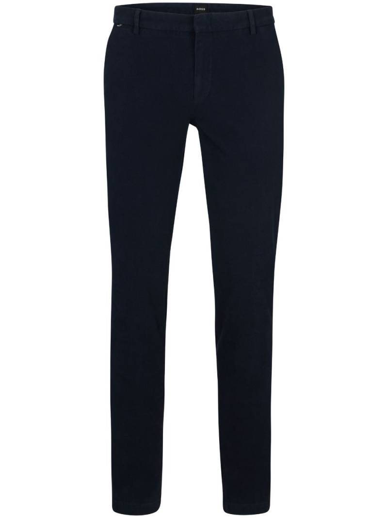 BOSS tapered-leg stretch-cotton chinos - Blue von BOSS