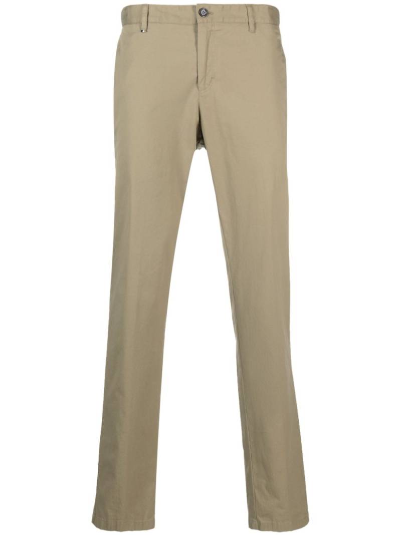 BOSS tapered-leg stretch-cotton trousers - Green von BOSS