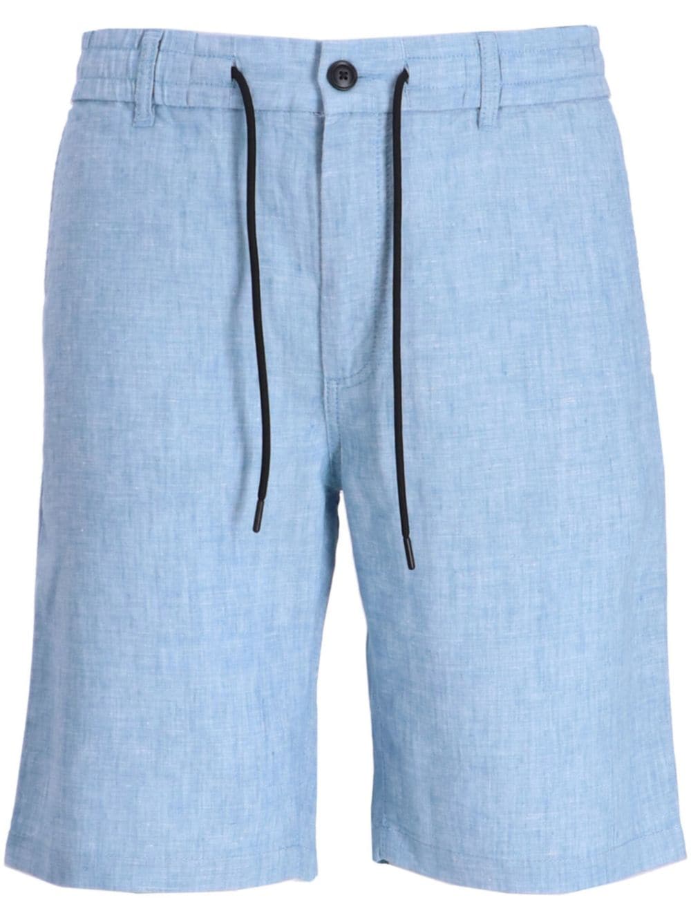 BOSS tapered linen chino shorts - Blue von BOSS
