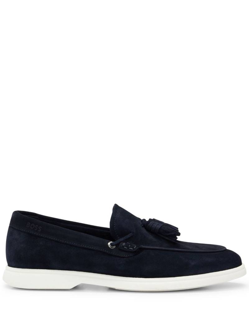 BOSS tasselled suede loafers - Blue von BOSS