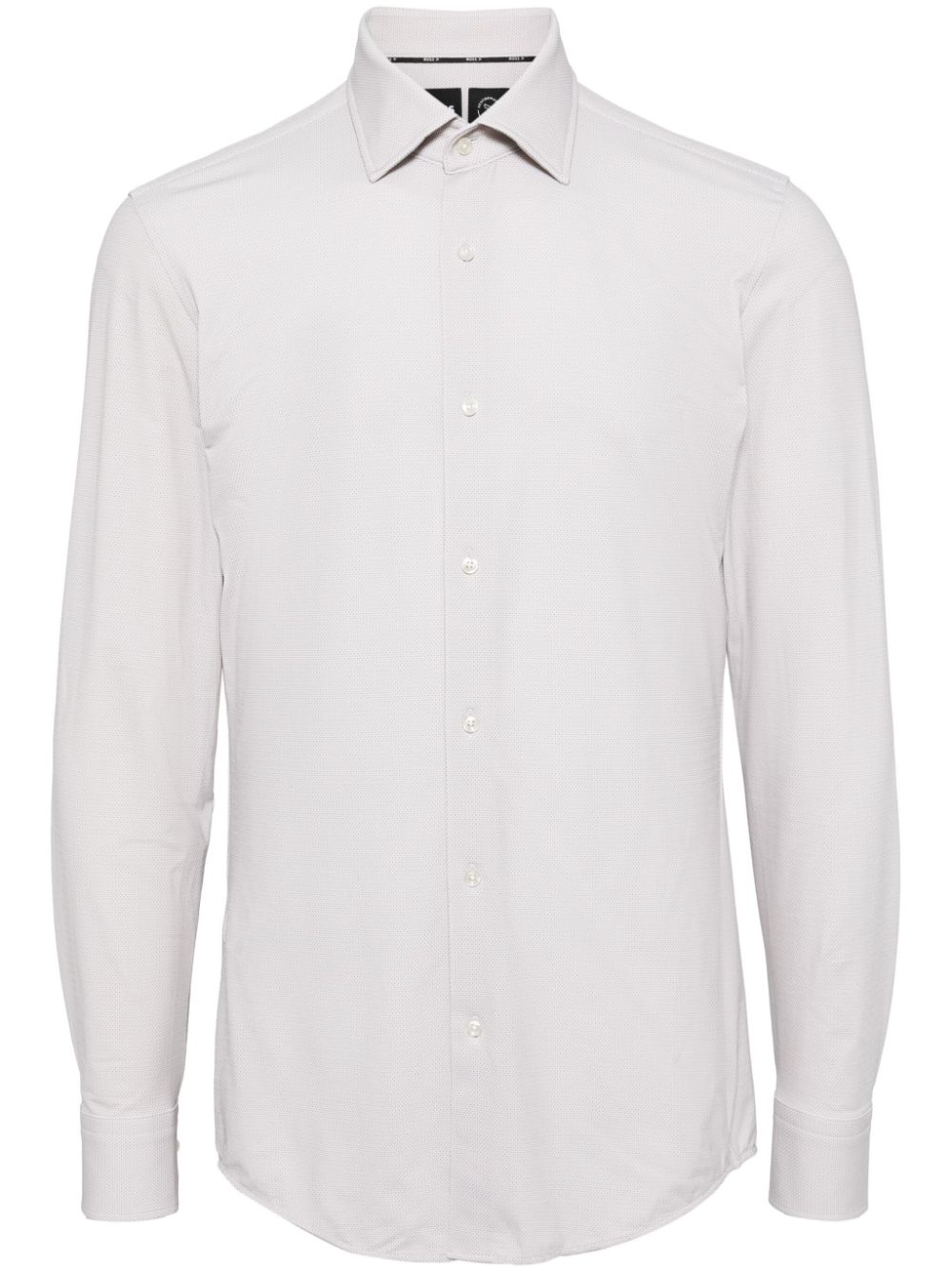 BOSS textured button-up shirt - Neutrals von BOSS