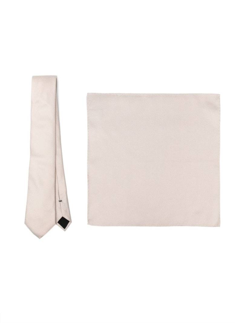 BOSS textured tie - Neutrals von BOSS