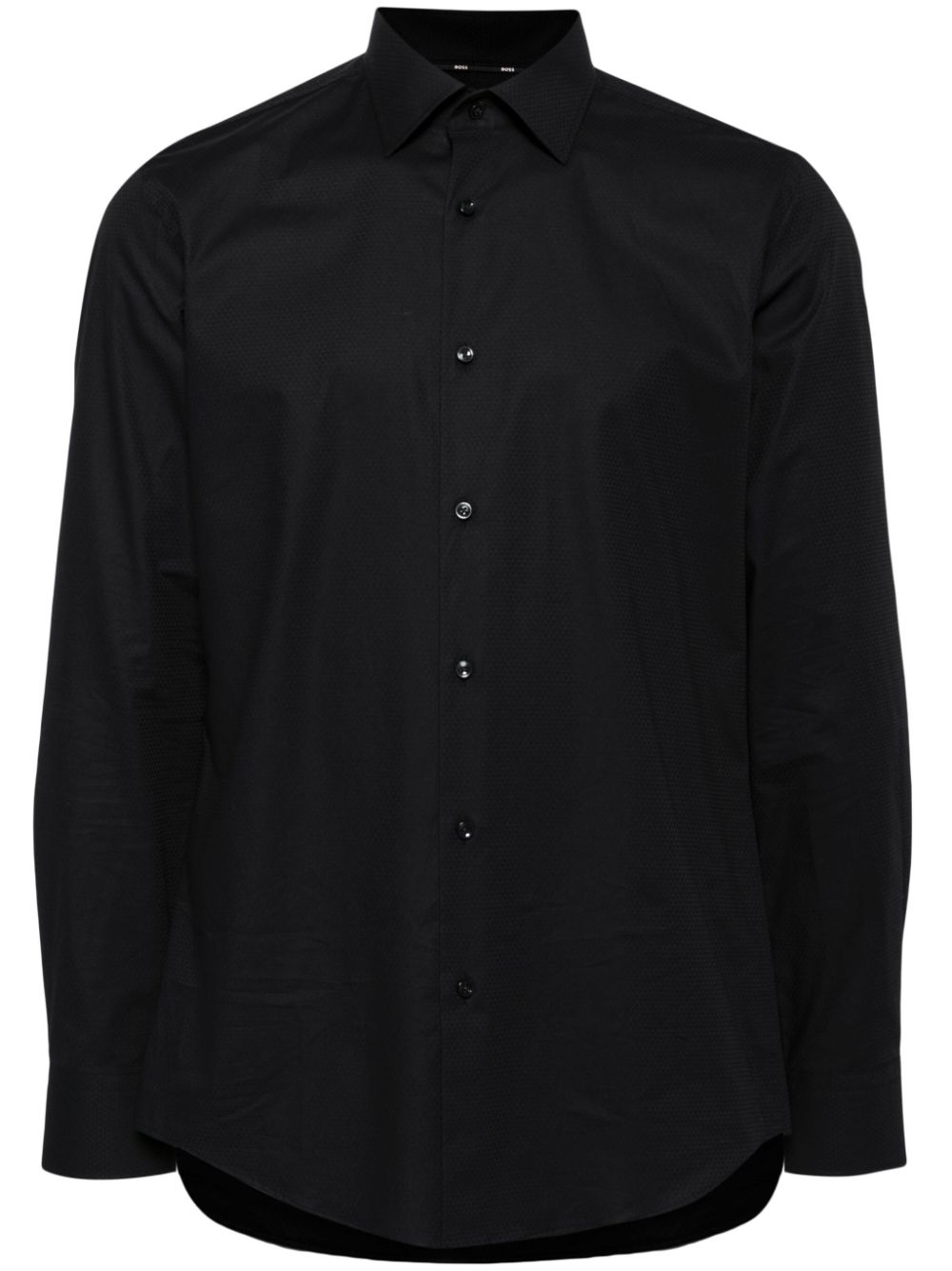 BOSS poplin long-sleeve shirt - Black von BOSS