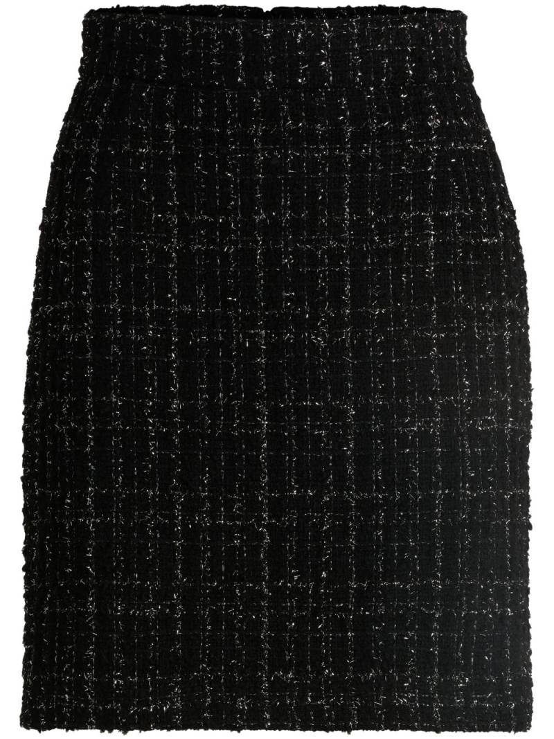 BOSS tweed mini skirt - Black von BOSS