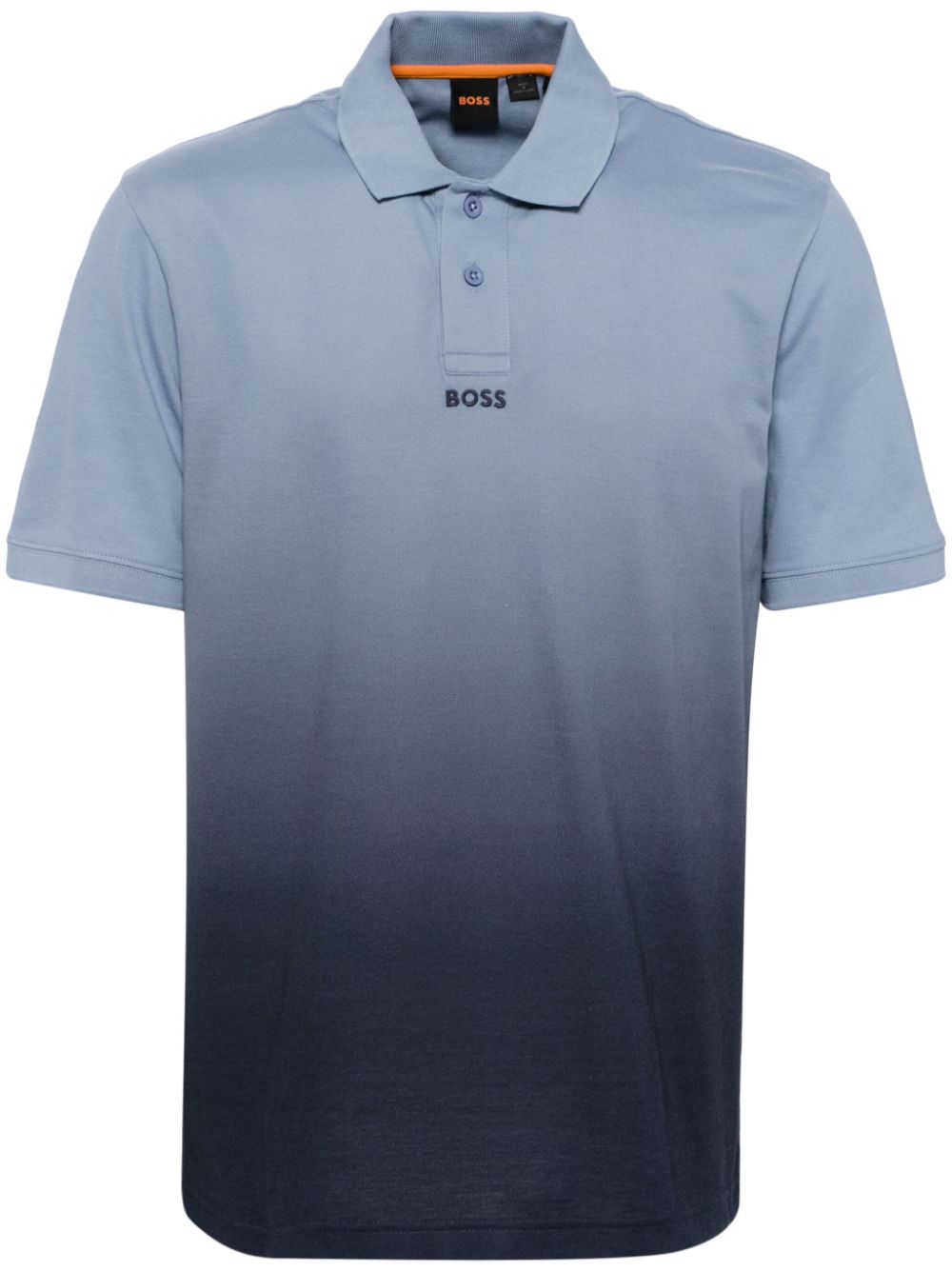 BOSS two-button logo polo shirt - Blue von BOSS