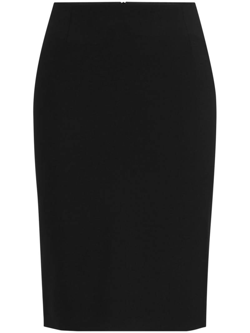 BOSS virgin wool pencil skirt - Black von BOSS