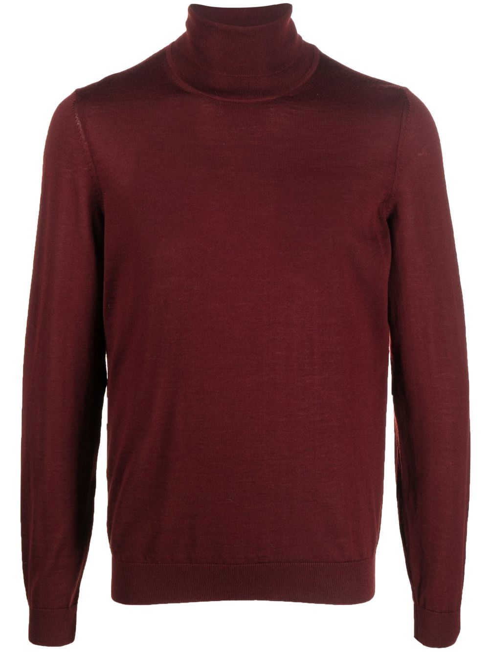 BOSS virgin wool roll-neck jumper - Red von BOSS