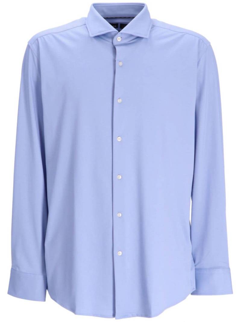 BOSS wingtip-collar buttoned shirt - Blue von BOSS