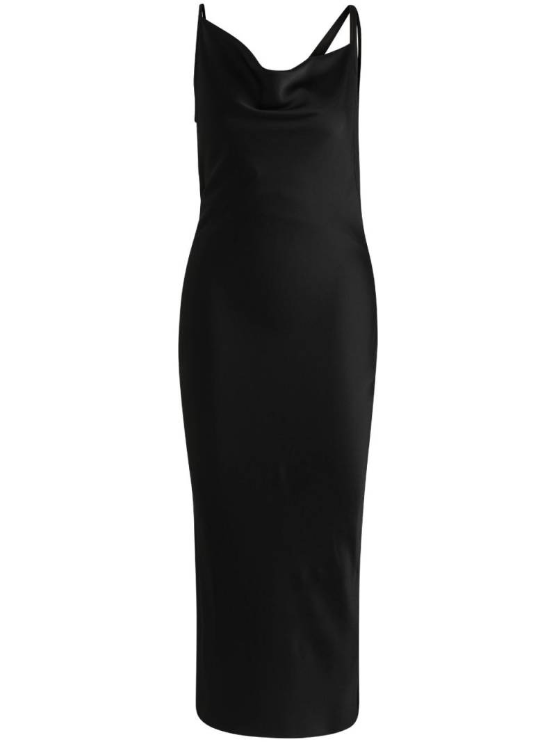 BOSS x Naomi draped-detail midi dress - Black von BOSS