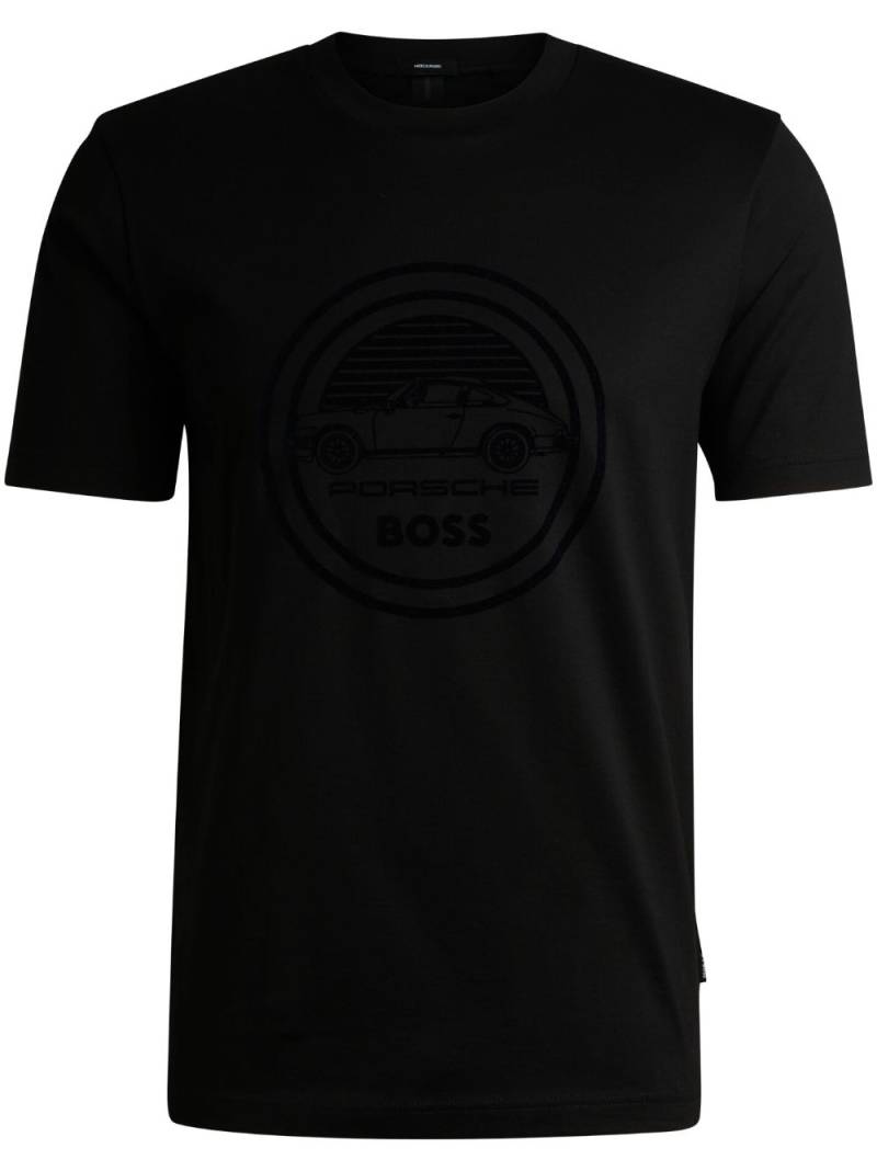 BOSS x Porsche cotton T-shirt - Black von BOSS