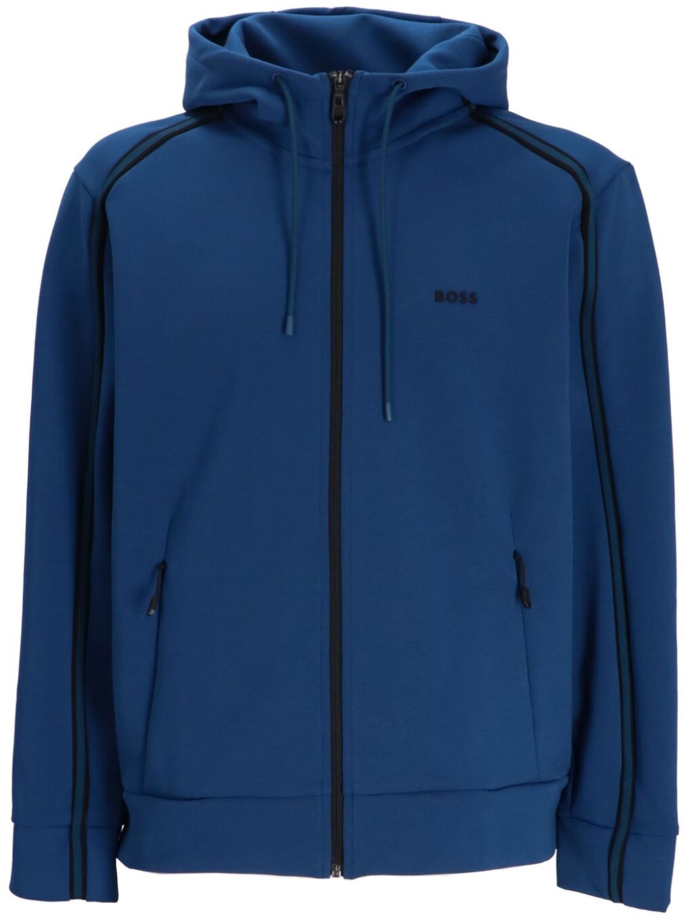 BOSS zip-down hoodie - Blue von BOSS