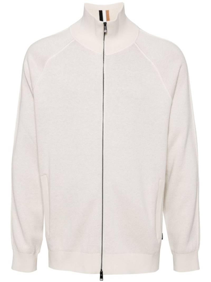 BOSS zip-up cardigan - Neutrals von BOSS