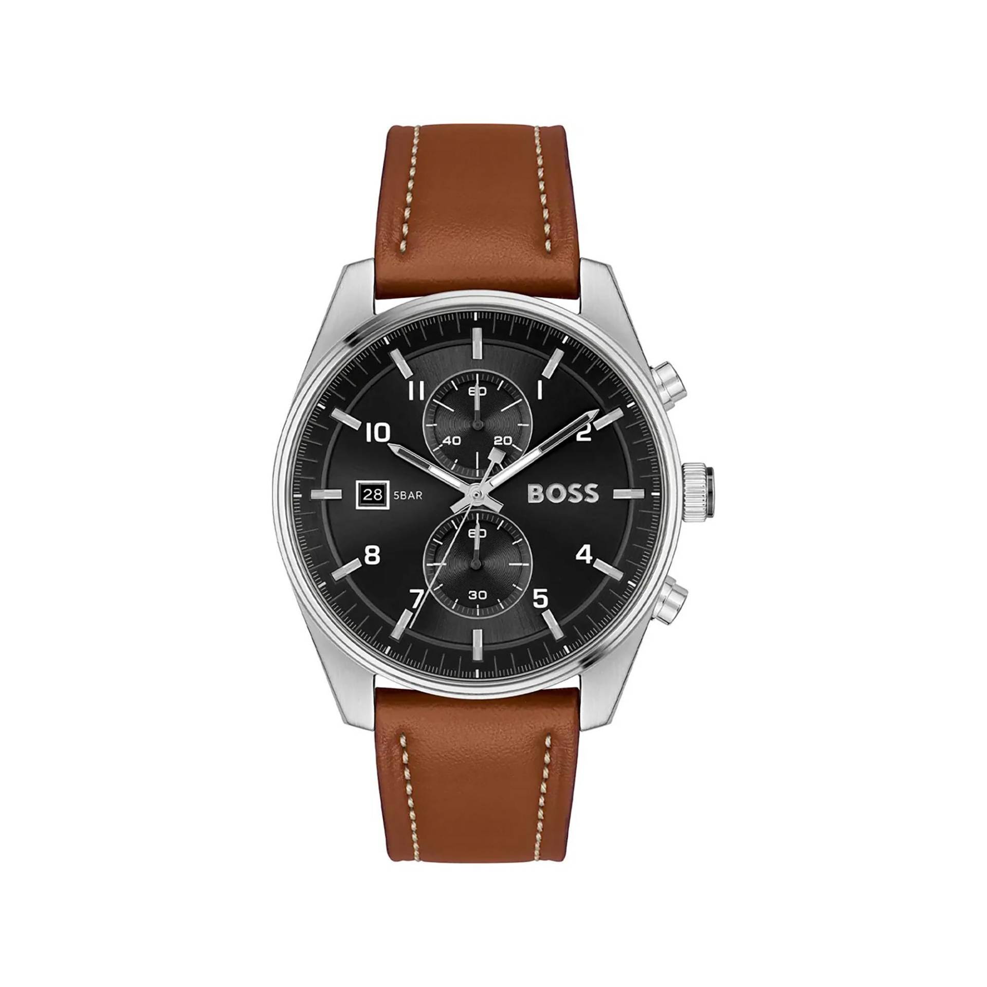 Chronograph Uhr Herren Braun 44mm von BOSS