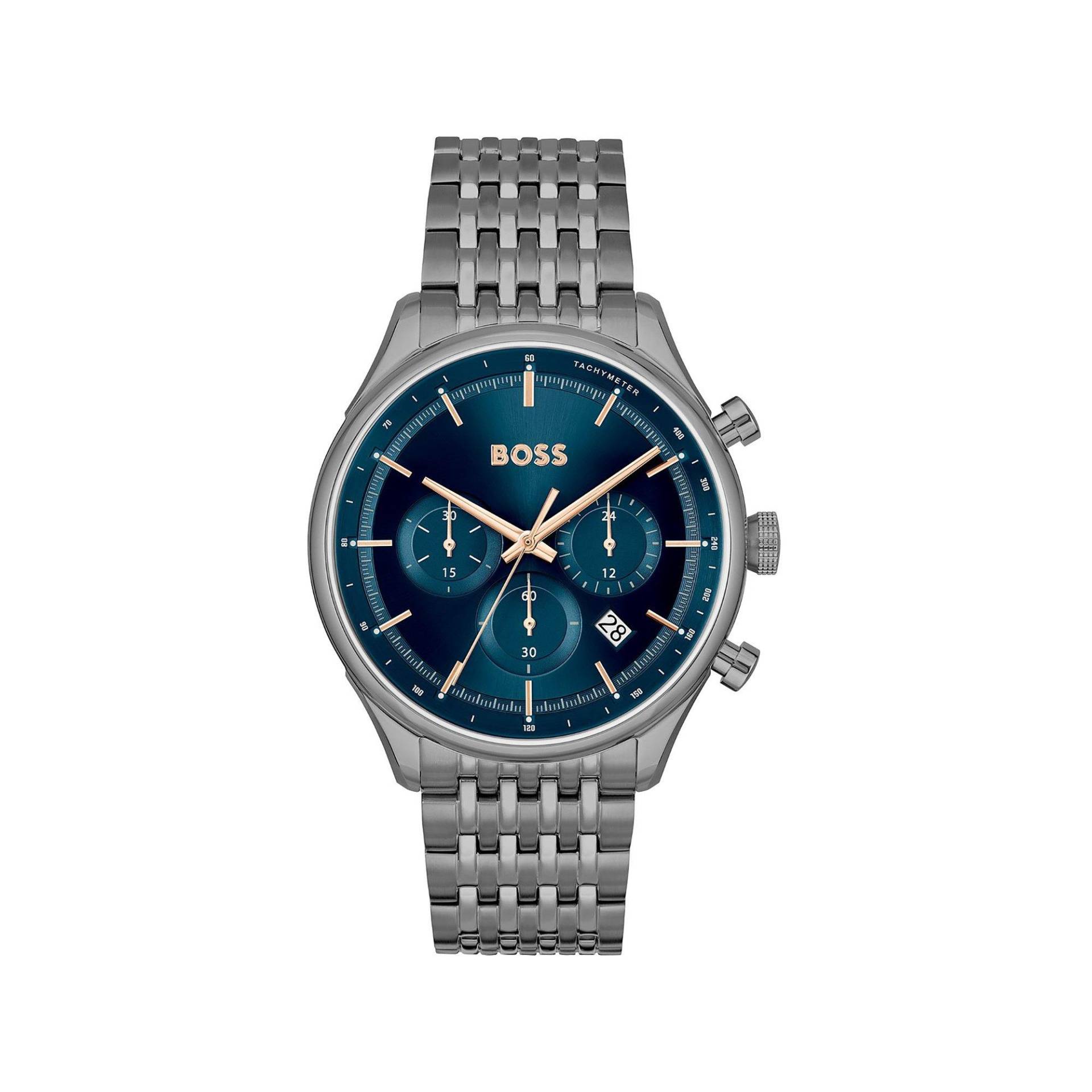 Chronograph Uhr Herren Grau 45mm von BOSS