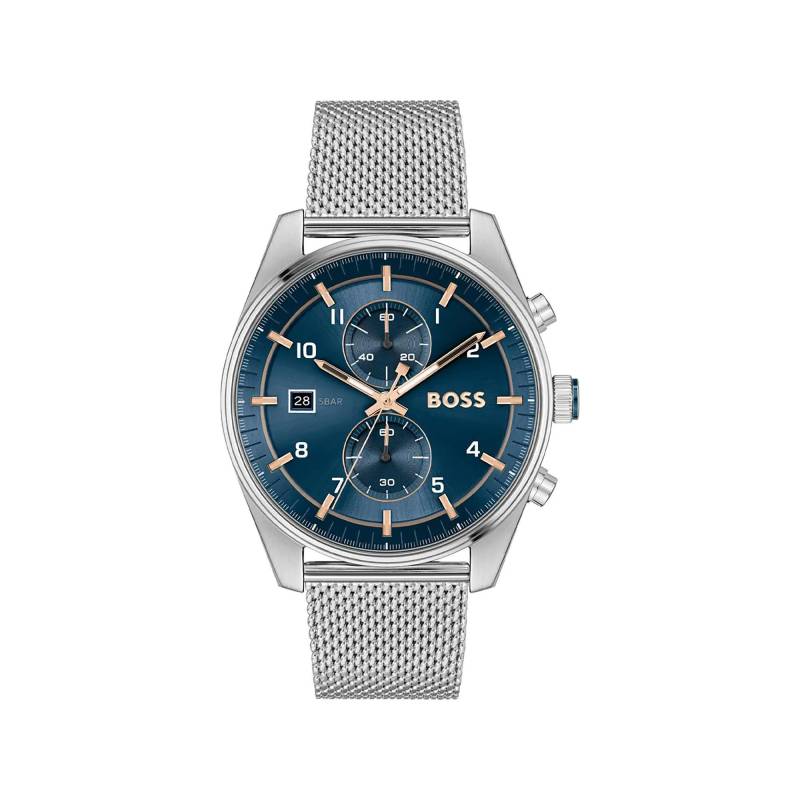 Chronograph Uhr Herren Silber 44mm von BOSS