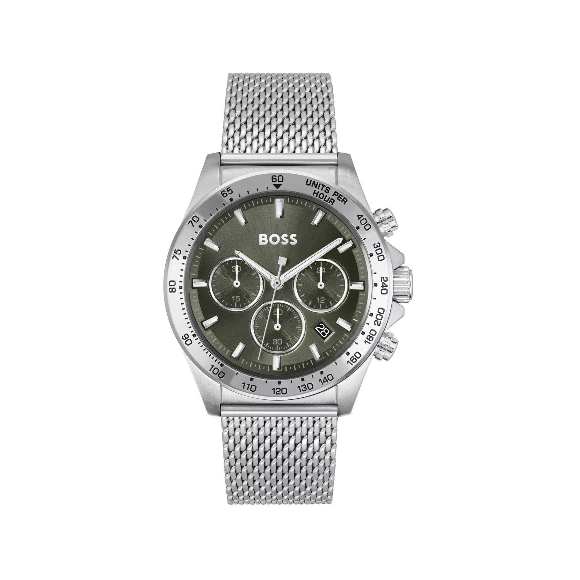 Chronograph Uhr Herren Silber 45mm von BOSS