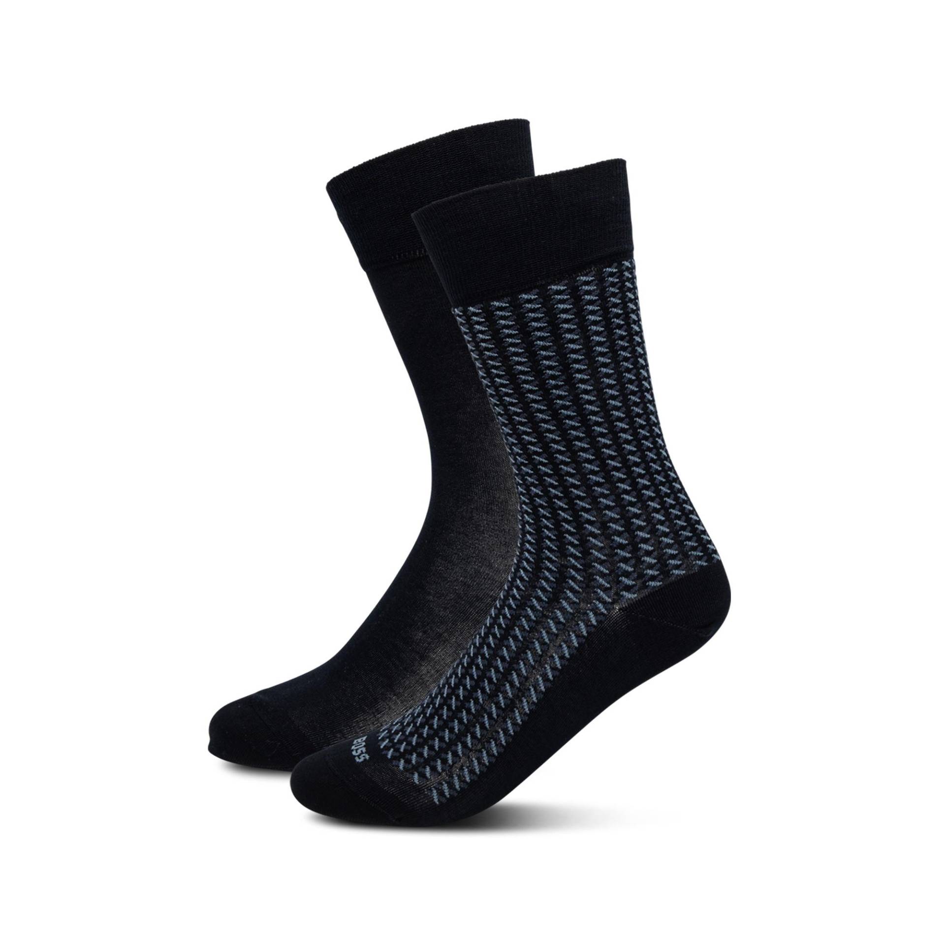 Duopack, Wadenlange Socken Herren Dunkelblau 39-42 von BOSS