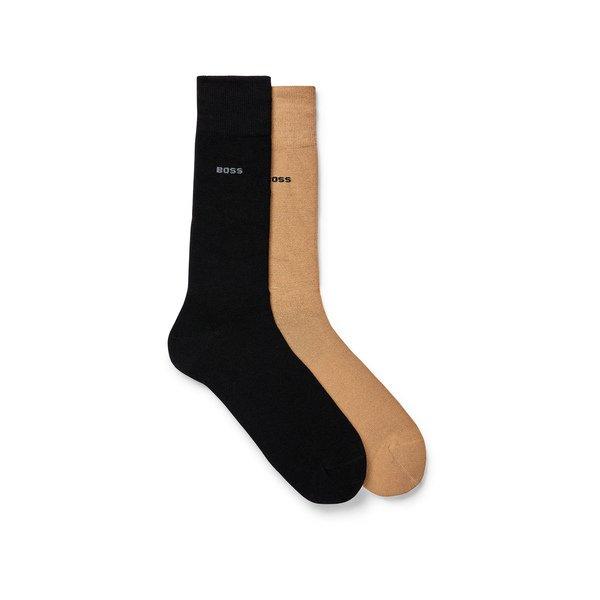 Duopack, Wadenlange Socken Herren Beige 39-42 von BOSS