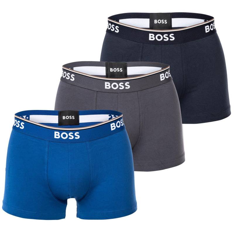 BOSS - Boxershort  3er Pack Stretch-Trunk 3P Power, für Herren, Blau, Größe L von BOSS