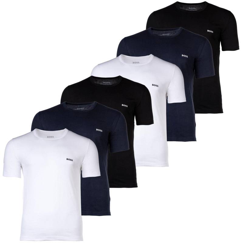 T-shirt 6er Pack Bequem Sitzend-t-shirt Rn 3p Classic Herren Schwarz Leicht M von BOSS