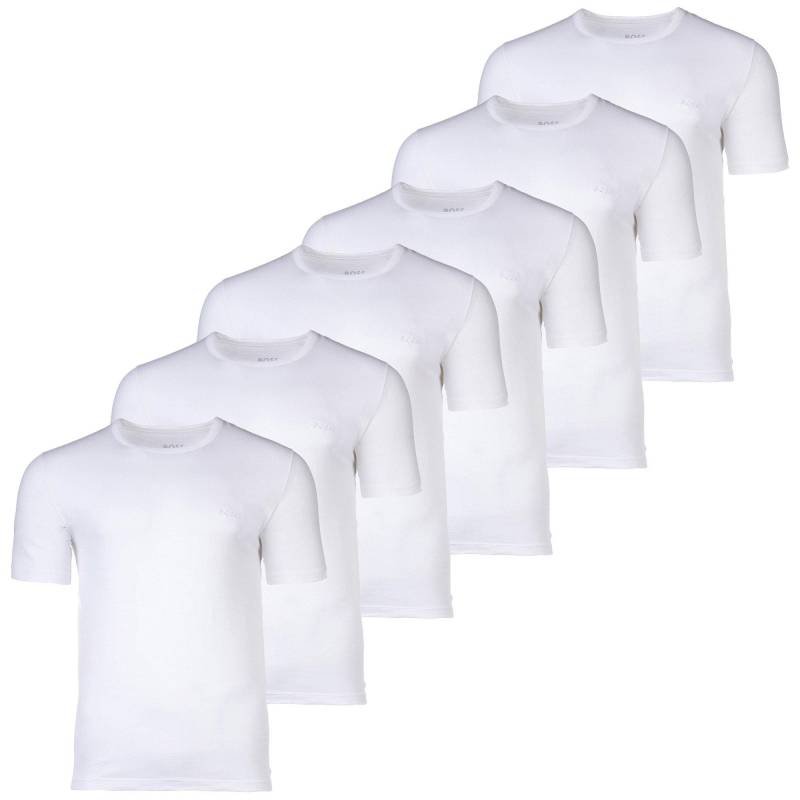 T-shirt 6er Pack Bequem Sitzend-t-shirt Rn 3p Classic Herren Weiss L von BOSS